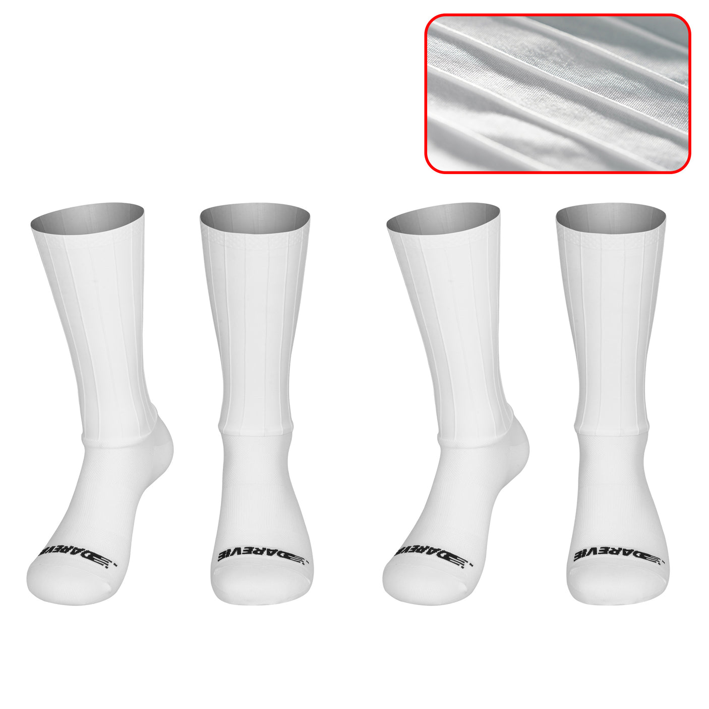 2-Pack White Aero Socks