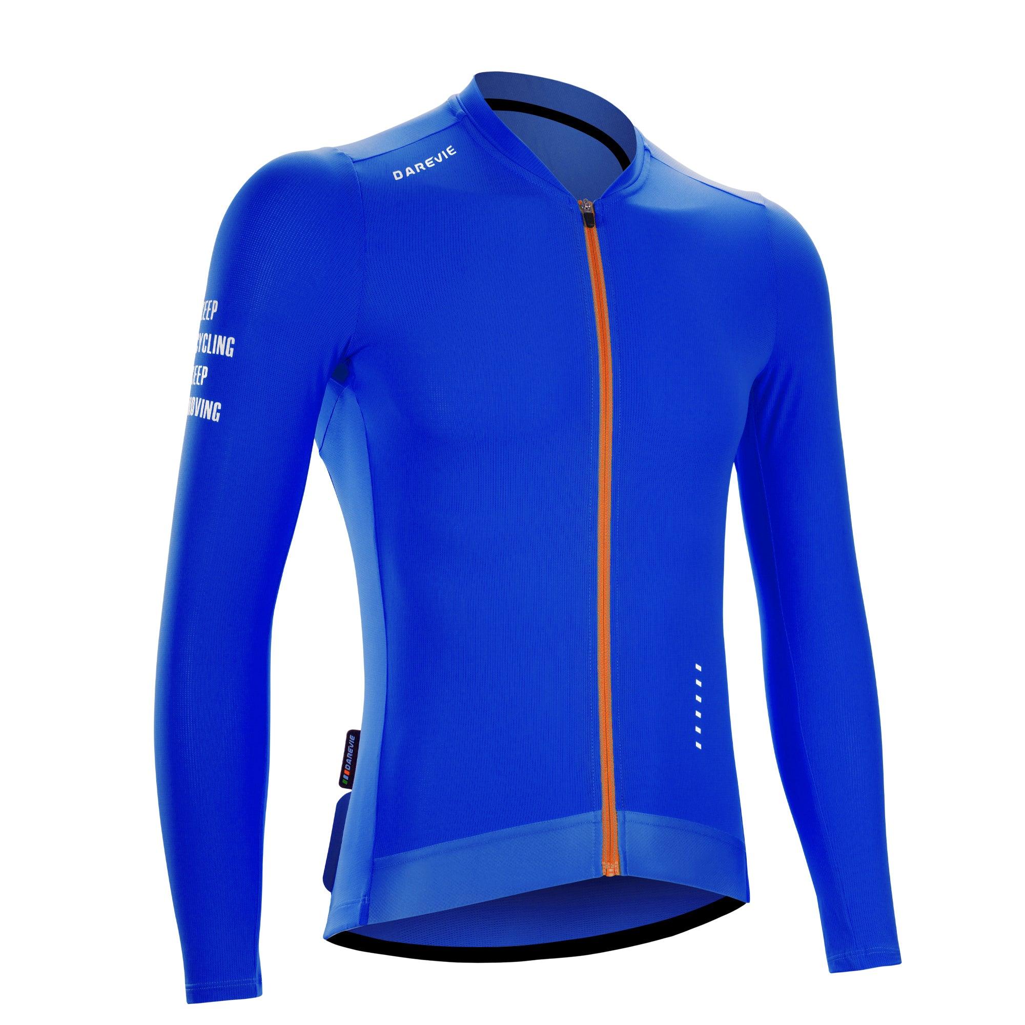 Klein Blue Long Sleeve Summer Cycling Jersey | Lightweight & Bold