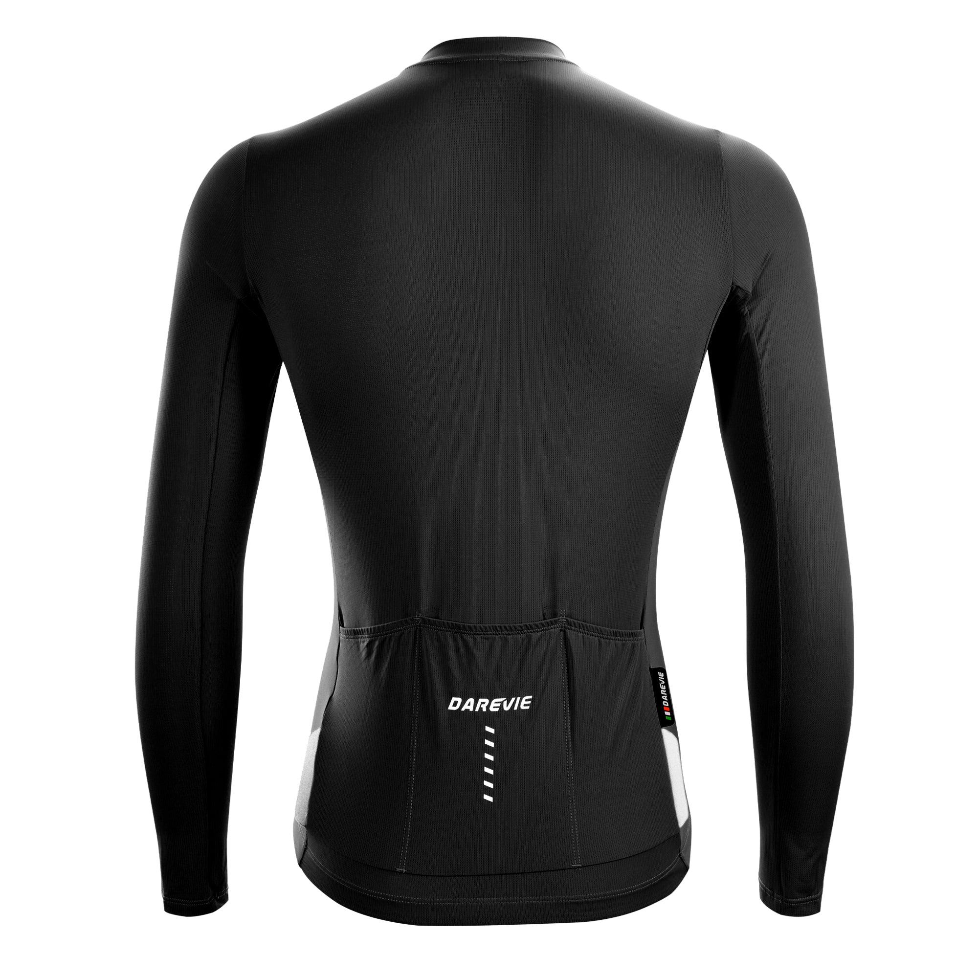 テラウェア ※イシバシ Black Long Sleeve Summer Cycling Jersey | Breathable & Sleek – Darevie