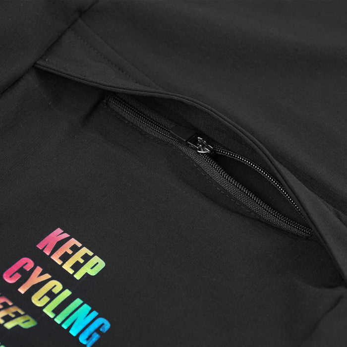 HONEYCOMB THERMAL CYCLING VEST-detail-back zipper pocket keep cycling keep moving